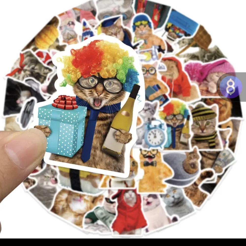 Colorful Cat Sticker Set - Picture 5 of 8